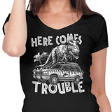 Here Comes Trouble - Women's V-Neck