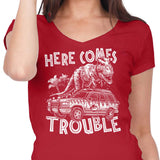 Here Comes Trouble - Women's V-Neck