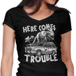 Here Comes Trouble - Women's V-Neck