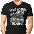 Here Comes Trouble - Men's V-Neck