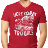 Here Comes Trouble - Men's V-Neck