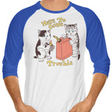 Here to Cause Trouble - 3/4 Sleeve Raglan T-Shirt