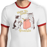 Here to Cause Trouble - Ringer T-Shirt