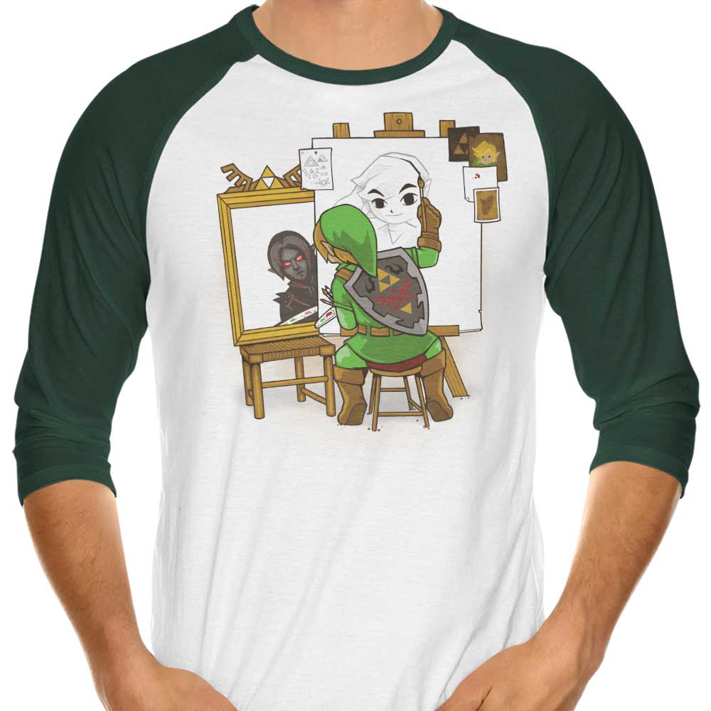 Heroic Self Portrait - 3/4 Sleeve Raglan T-Shirt