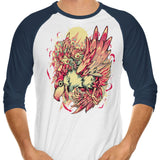 High in the Sky - 3/4 Sleeve Raglan T-Shirt