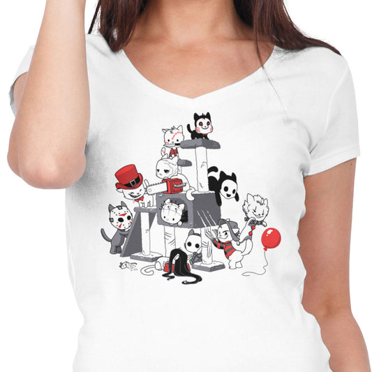 Horror Cats - Women's V-Neck