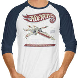 Hot Wings Rebel - 3/4 Sleeve Raglan T-Shirt
