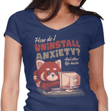 How to Uninstall Anxiety - Women's V-Neck