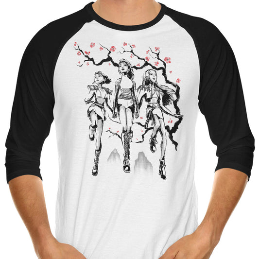 Hunter Harmony Sumi-e - 3/4 Sleeve Raglan T-Shirt