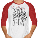 Hunter Harmony Sumi-e - 3/4 Sleeve Raglan T-Shirt