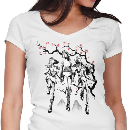 Hunter Harmony Sumi-e - Women's V-Neck