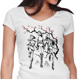 Hunter Harmony Sumi-e - Women's V-Neck