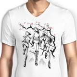 Hunter Harmony Sumi-e - Men's V-Neck