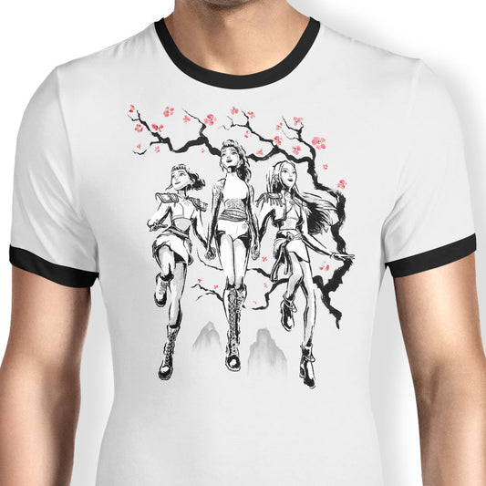Hunter Harmony Sumi-e - Ringer T-Shirt