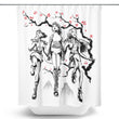 Hunter Harmony Sumi-e - Shower Curtain