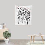 Hunter Harmony Sumi-e - Wall Tapestry