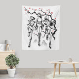 Hunter Harmony Sumi-e - Wall Tapestry