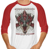 Hunting Club: Rathalos (Alt) - 3/4 Sleeve Raglan T-Shirt