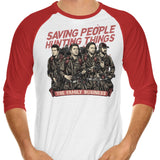 Hunting Ghosts - 3/4 Sleeve Raglan T-Shirt