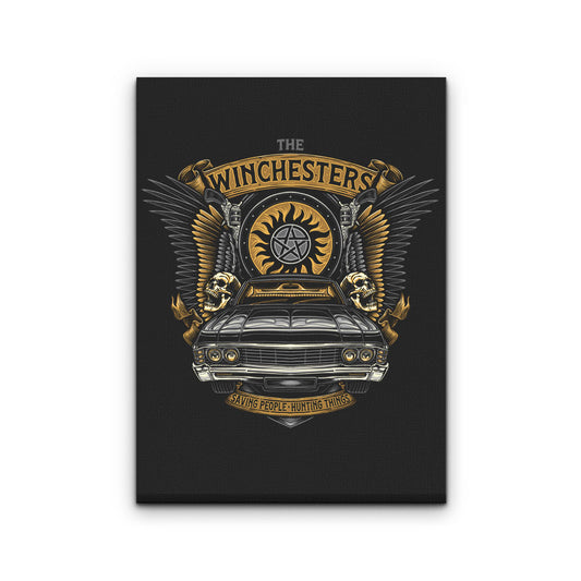 Hunting Things Emblem - Canvas Print