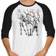 Huntrix Sumi-e - 3/4 Sleeve Raglan T-Shirt