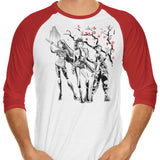 Huntrix Sumi-e - 3/4 Sleeve Raglan T-Shirt