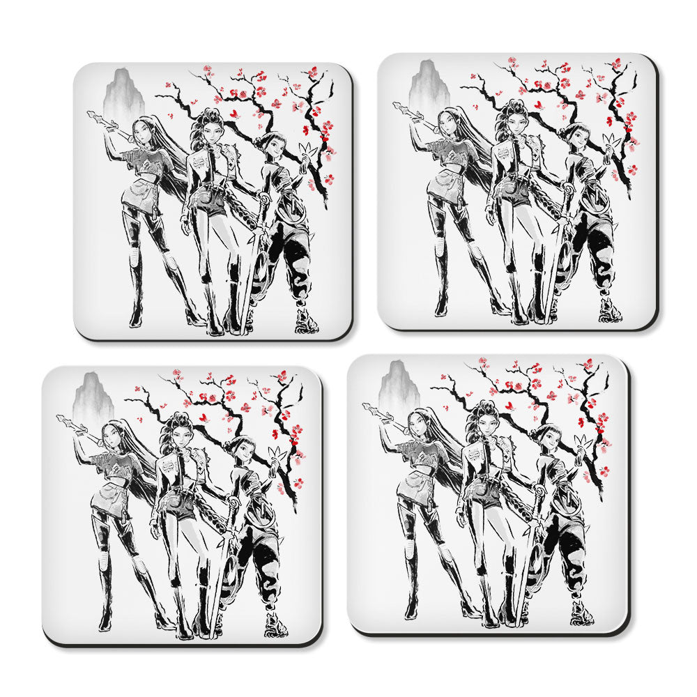 Huntrix Sumi-e - Coasters
