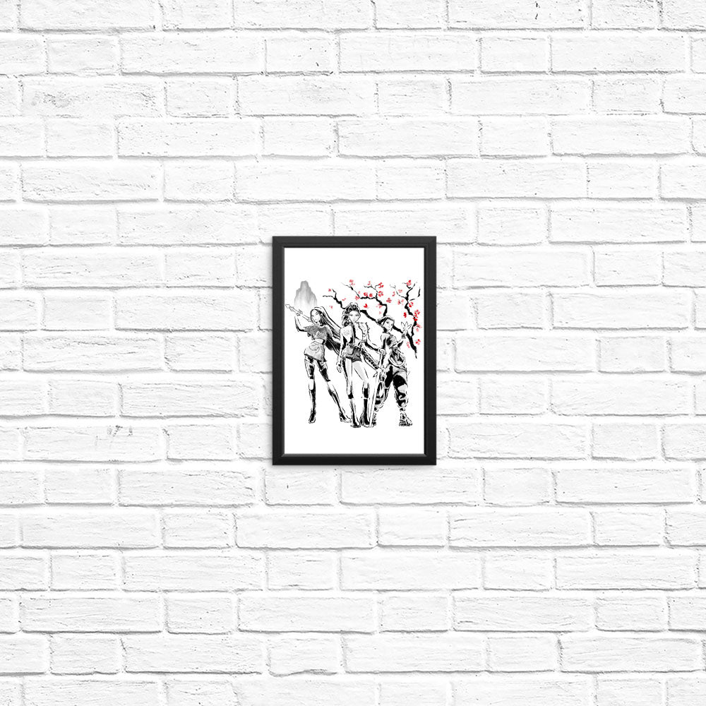 Huntrix Sumi-e - Posters & Prints