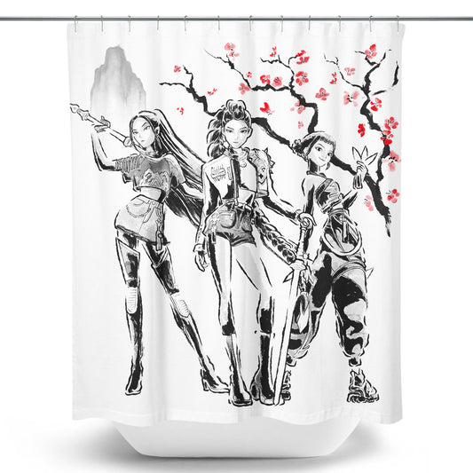 Huntrix Sumi-e - Shower Curtain