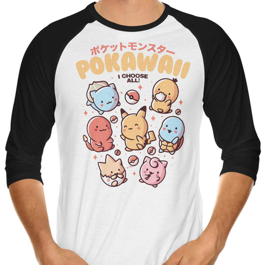 I Choose All - 3/4 Sleeve Raglan T-Shirt