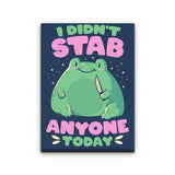 I Didn't Stab Anyone - Canvas Print