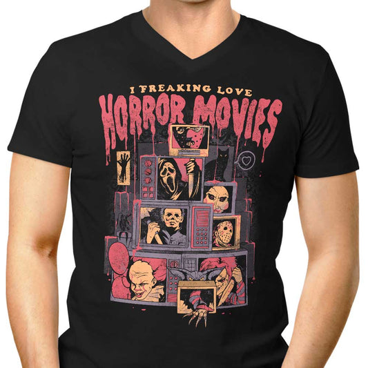 I Freaking Love Horror Movies - Men's V-Neck