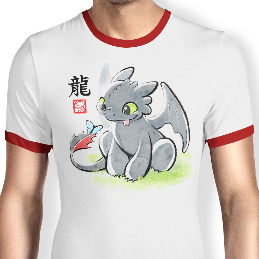 Inked Dragon - Ringer T-Shirt