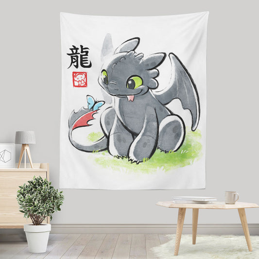 Inked Dragon - Wall Tapestry