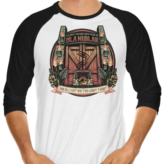 Isla Nublar Souvenir - 3/4 Sleeve Raglan T-Shirt