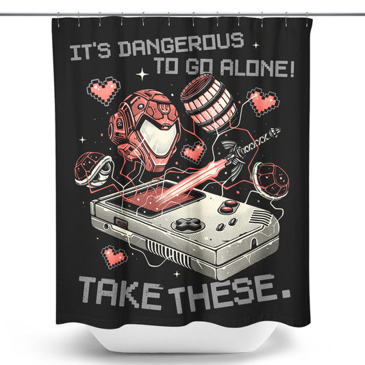 It's Dangerous Take These - Shower Curtain
