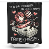 It's Dangerous Take These - Shower Curtain