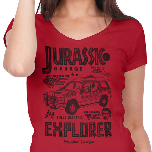 Jurassic Explorer - Women's V-Neck