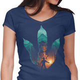 Jurassic Footprint - Women's V-Neck