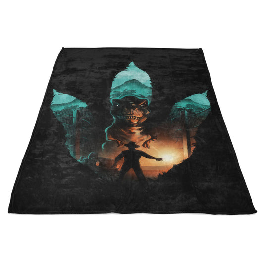 Jurassic Footprint - Fleece Blanket