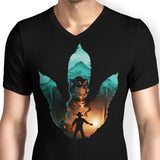 Jurassic Footprint - Men's V-Neck