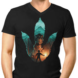 Jurassic Footprint - Men's V-Neck
