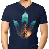 Jurassic Footprint - Men's V-Neck