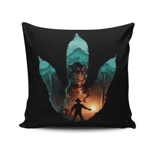 Jurassic Footprint - Throw Pillow