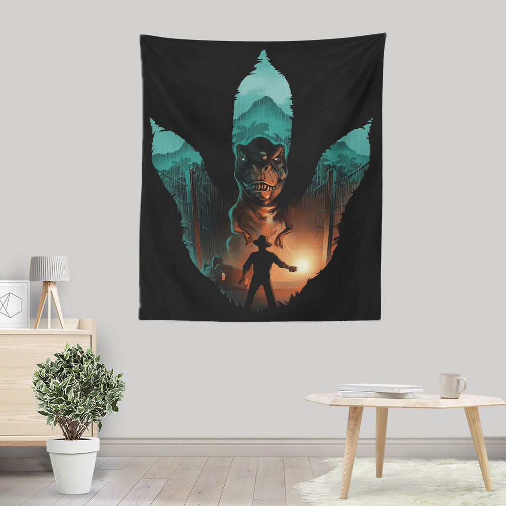 Jurassic Footprint - Wall Tapestry