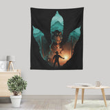 Jurassic Footprint - Wall Tapestry