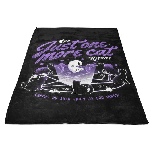 Just One More Cat - Fleece Blanket