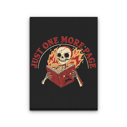 Just One More Page - Canvas Print