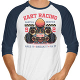 Kart Racing - 3/4 Sleeve Raglan T-Shirt