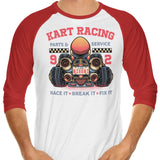 Kart Racing - 3/4 Sleeve Raglan T-Shirt